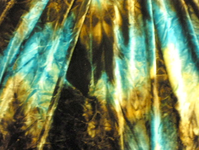 14.Brown-Jade Tie-Dye Velvet